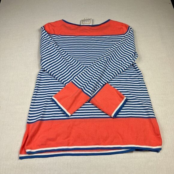 Sail to Sable Tunic Sweater Striped Long Sleeve Nautical Preppy Pullover XS - Picture 9 of 10